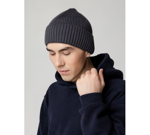 Шапка Hinge, темно-серая (графит)