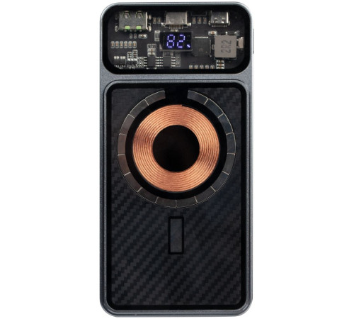 Магнитный беспроводной аккумулятор Cooper Prime 10000 мАч, темно-серый