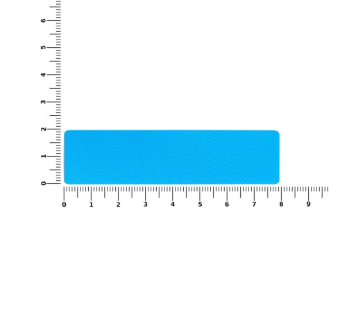 Наклейка тканевая Lunga, S, голубая