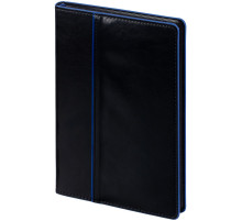 Ежедневник Alanis, недатированный, черный с синим
