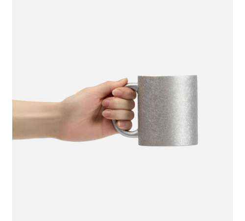 Кружка для сублимационной печати Sagredo, серебристая