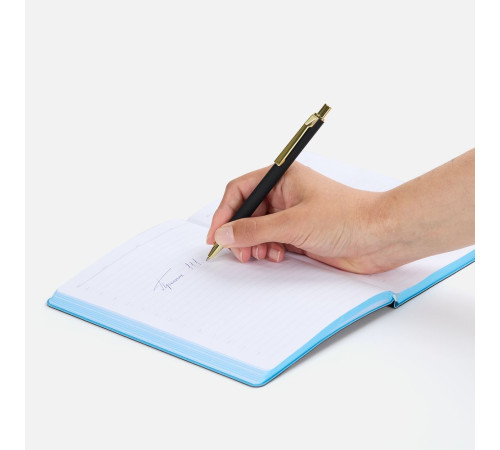 Ручка шариковая Lobby Soft Touch Gold, черная