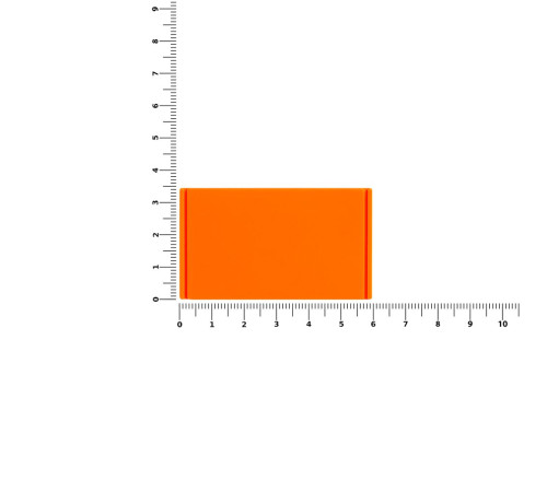 Лейбл из ПВХ Dzeta, M, оранжевый неон