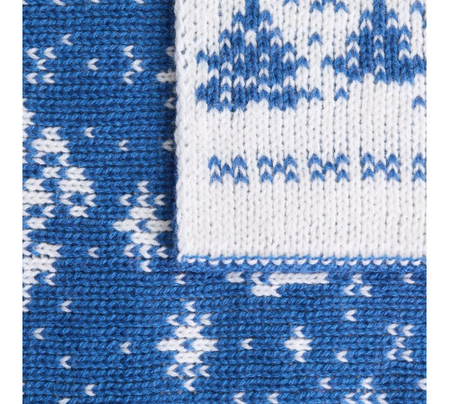 Плед Holidale, синий с молочным