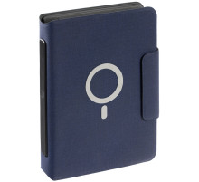 Органайзер с блокнотом и аккумулятором Oiro, синий