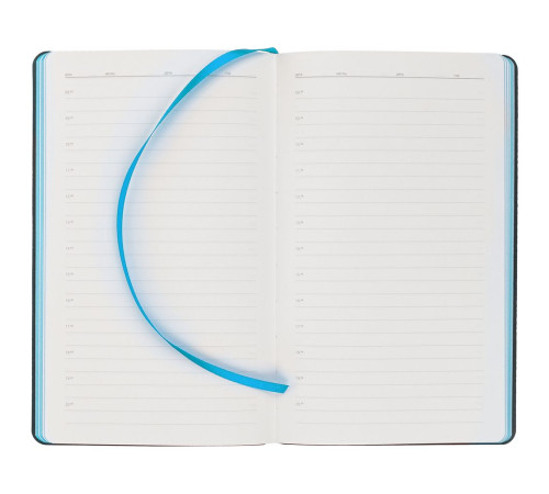 Ежедневник Nice Twice, недатированный, черный с голубым