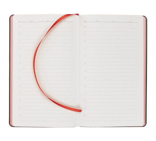 Ежедневник Nice Twice, недатированный, черный с красным