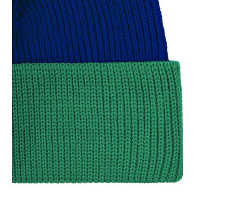 Шапка Snappy, синяя с зеленым