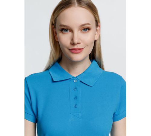 Рубашка поло женская Virma Premium Lady, бирюзовая