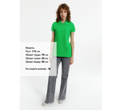 Рубашка поло женская Virma Premium Lady, зеленое яблоко