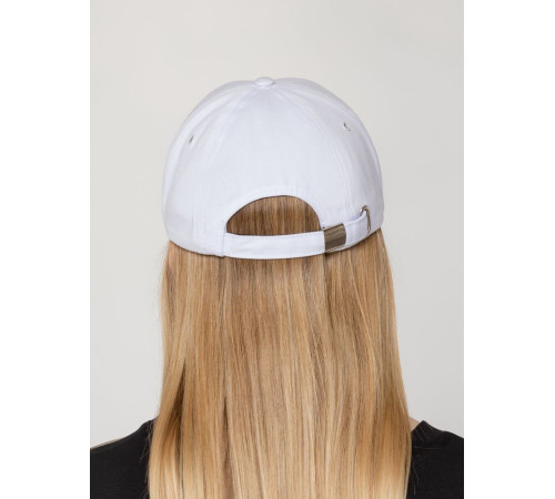 Бейсболка Canopy, белая с темно-синим кантом