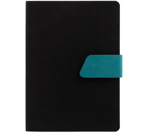 Ежедневник Boom, недатированный, черный с бирюзовым