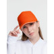 Бейсболка Classic, оранжевая с белым кантом