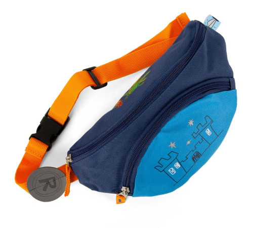 Поясная сумка детская Kiddo, синяя с голубым