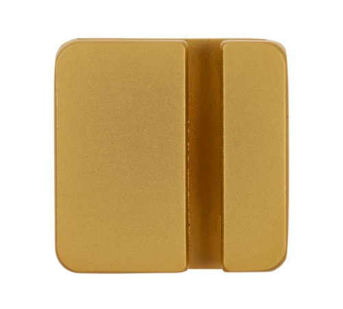 Квадратный шильдик на резинку Direct, матовый золотистый