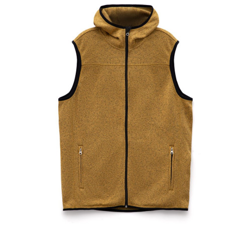 Жилет с капюшоном унисекс Gotland, горчичный