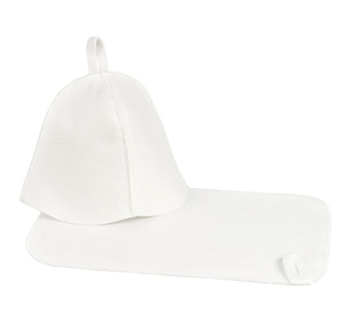 Набор для бани Heat Off с ковриком, белый