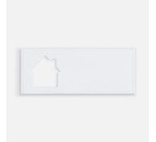 Лейбл из ПВХ с вырубкой «Дом», белый