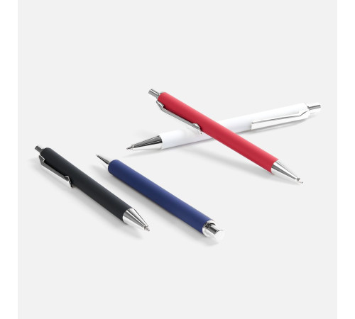 Ручка шариковая Lobby Soft Touch Chrome, красная