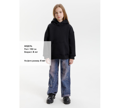 Худи детское оверсайз Junipero, черное