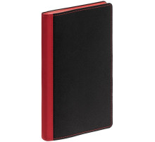 Ежедневник Nice Twice, недатированный, черный с красным