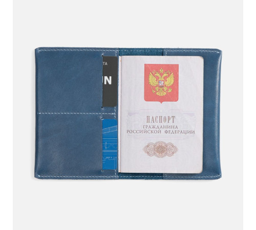 Обложка для паспорта Apache, ver.2, синяя