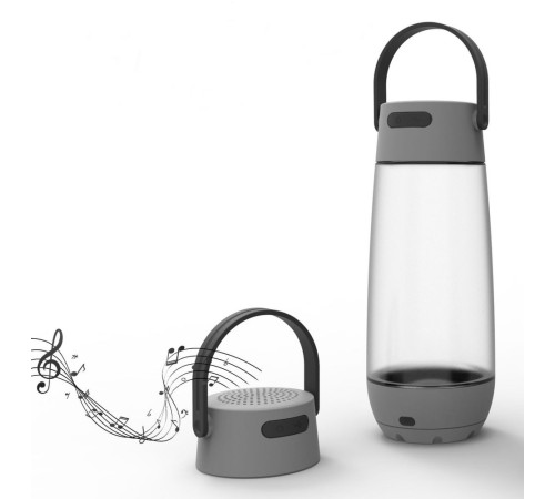 Бутылка для воды Torsta Light с колонкой и светильником, серая