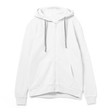 Толстовка на молнии с капюшоном Siverga Heavy, белая (белоснежная)
