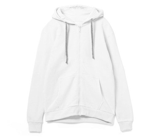 Толстовка на молнии с капюшоном Siverga Heavy, белая (белоснежная)