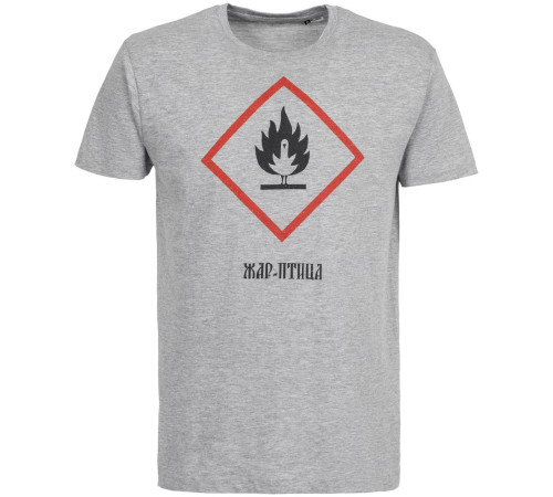 Футболка «Жар-птица», серый меланж