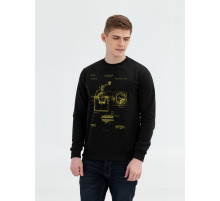 Свитшот Old Patents. Coffee Mill, черный