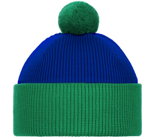 Шапка Snappy, синяя с зеленым