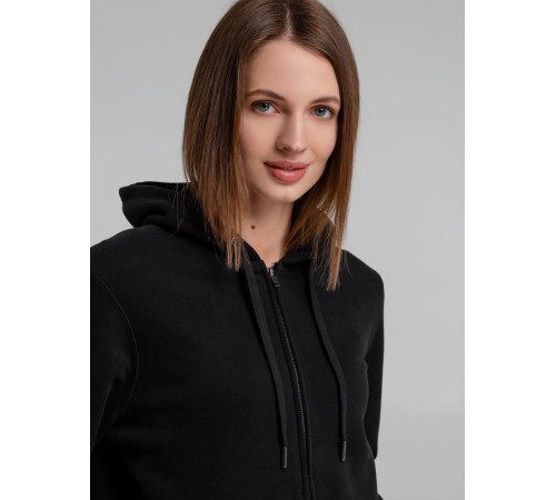 Толстовка на молнии с капюшоном унисекс King, черная
