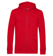 Толстовка на молнии с капюшоном унисекс BNC Inspire (Organic), красная
