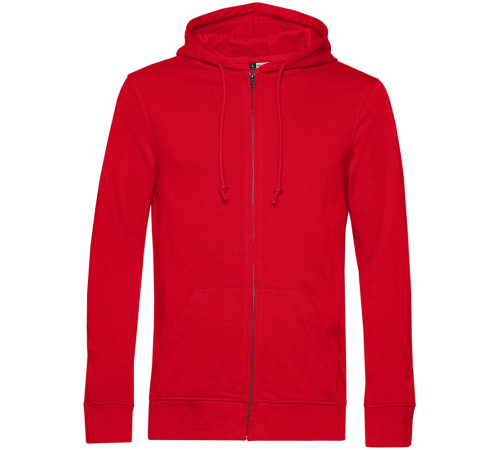 Толстовка на молнии с капюшоном унисекс BNC Inspire (Organic), красная