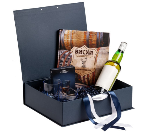 Коробка на лентах Tie Up, темно-синяя