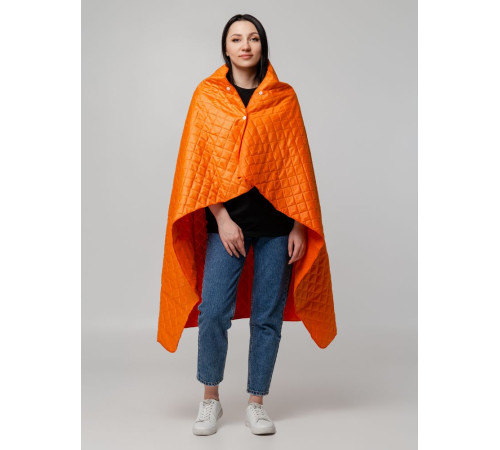 Плед-пончо для пикника SnapCoat, оранжевый
