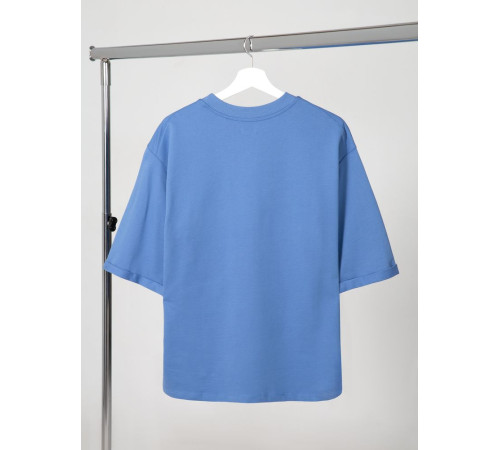 Футболка оверсайз унисекс Kosmos 2.0, синяя