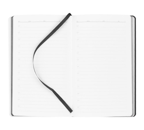 Ежедневник Duplex, недатированный, белый с черным