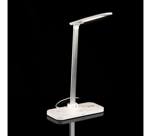 Настольная лампа с беспроводной зарядкой Power Light, белая