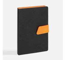 Ежедневник Boom, недатированный, черный с оранжевым