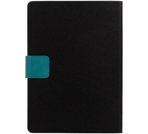 Ежедневник Boom, недатированный, черный с бирюзовым