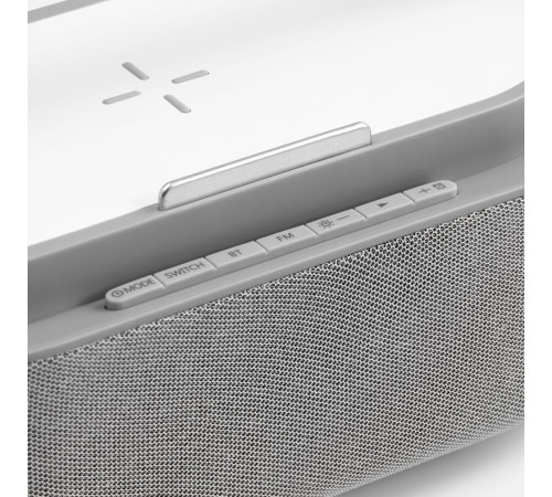 Колонка с часами и беспроводной зарядкой Veske ver.2, серая