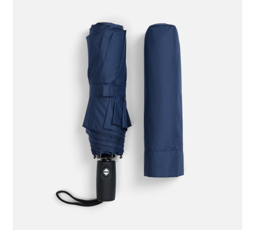 Складной зонт Dome Double с двойным куполом, темно-синий