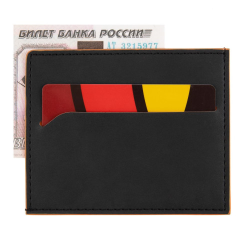 Картхолдер Multimo, черный с оранжевым