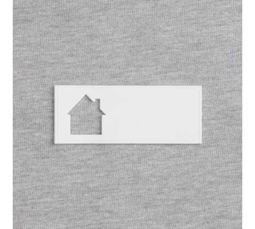 Лейбл из ПВХ с вырубкой «Дом», белый