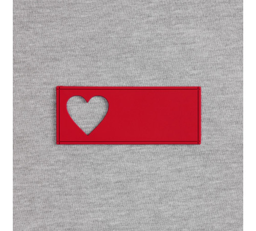 Лейбл из ПВХ с вырубкой «Сердце», красный