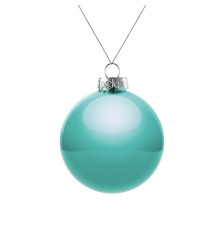 Елочный шар Finery Gloss, 8 см, глянцевый бирюзовый