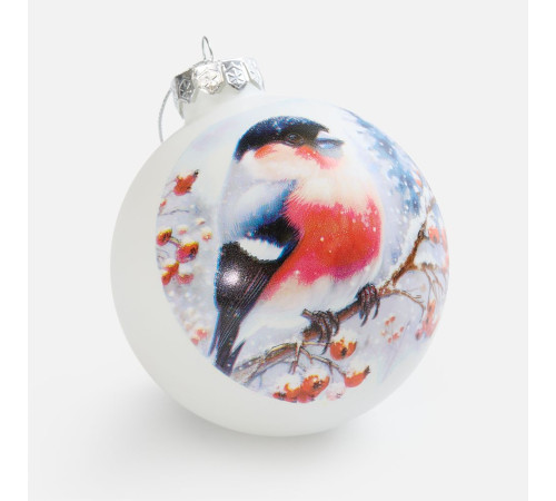 Елочный шар Finery Matt, 10 см, матовый белый