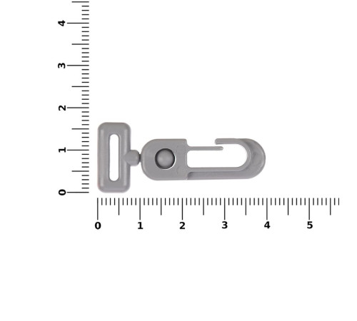 Застежка-карабин Сarabine, S, серый
